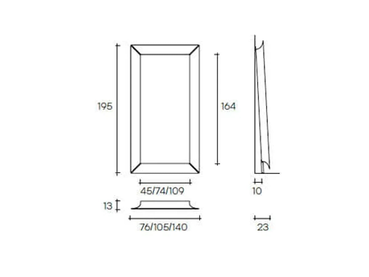 Fiam Caadre Specchio a Parete - Vetro Bronzo  | Il mio negozio