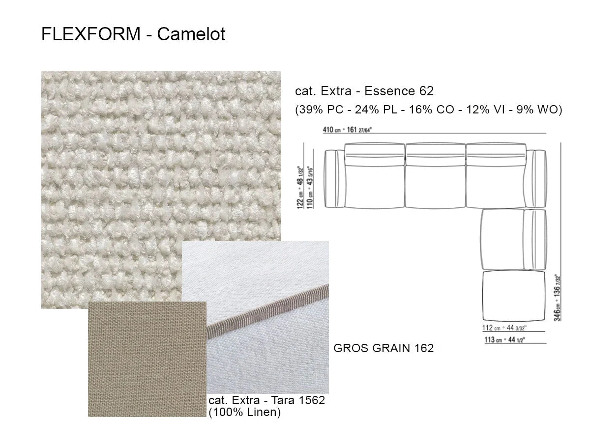 Flexform Camelot Composizione Divano - Essence 62 | Il mio negozio