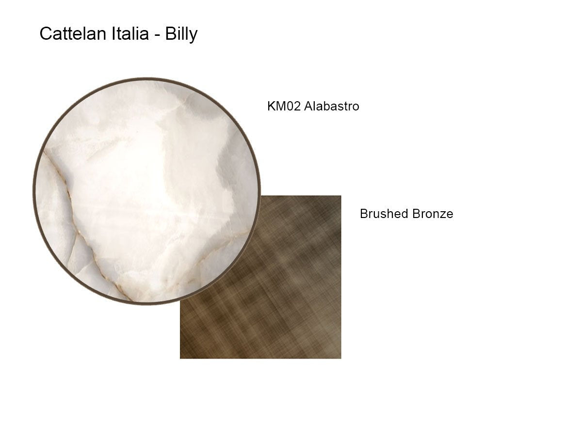 Cattelan Italia Billy Keramik Tavolino - Ø36xH43 cm KM02/Brushed Bronze