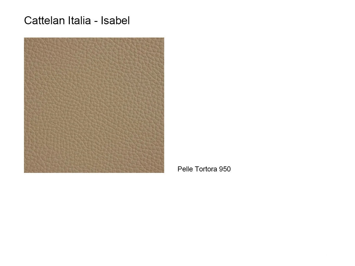 Cattelan Italia Isabel Sedia Con Braccioli B - Schienale Basso / Pelle Tortora 950 | Il mio negozio