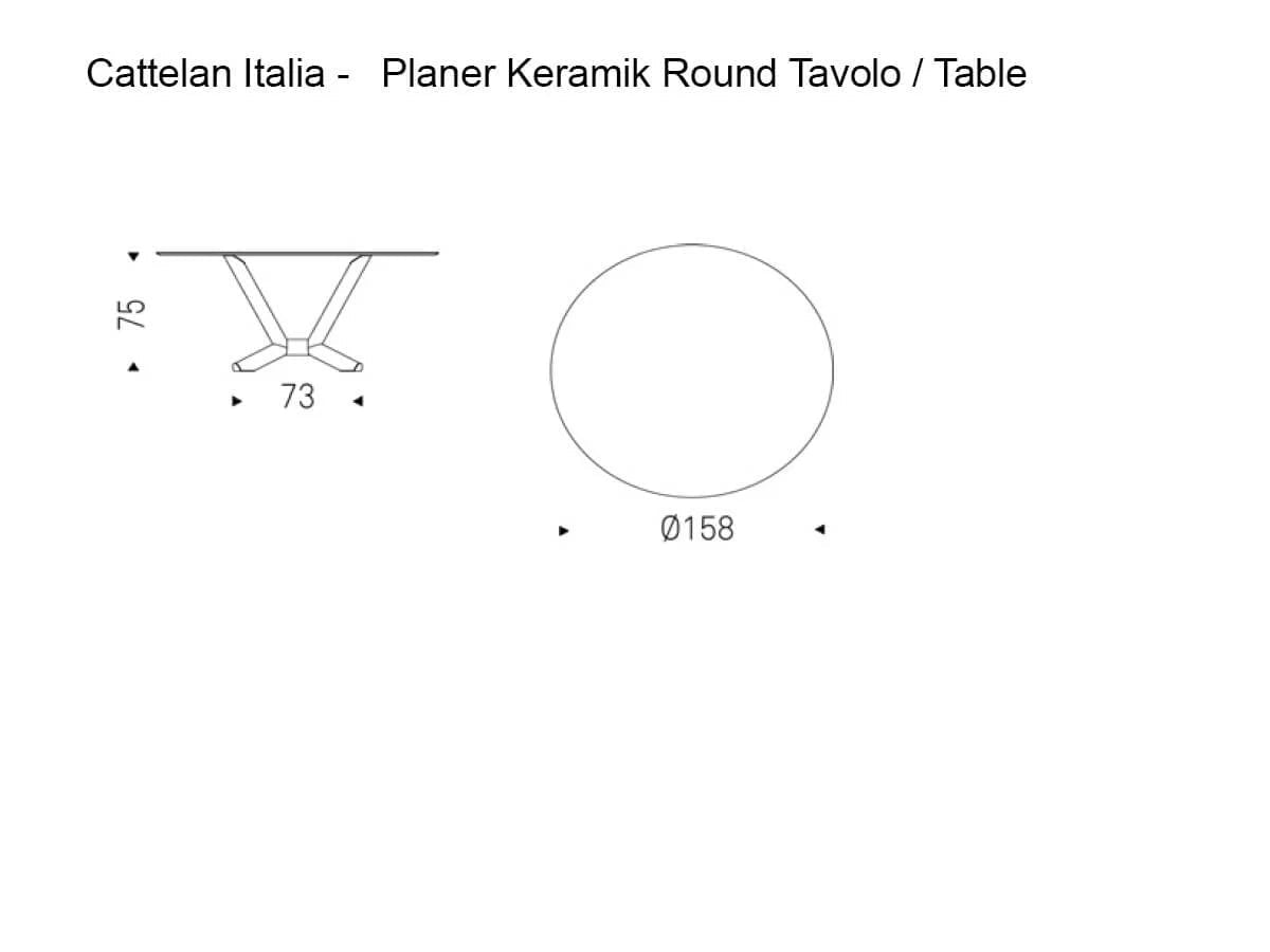 Cattelan Italia Planer Keramik Tavolo Rotondo | Il mio negozio