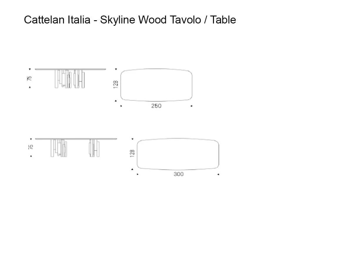 Cattelan Italia Skyline Wood Tavolo