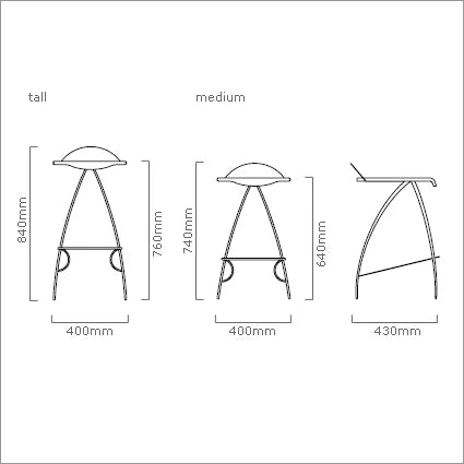 Cattelan Italia Coco Sgabello - H. 84 cm