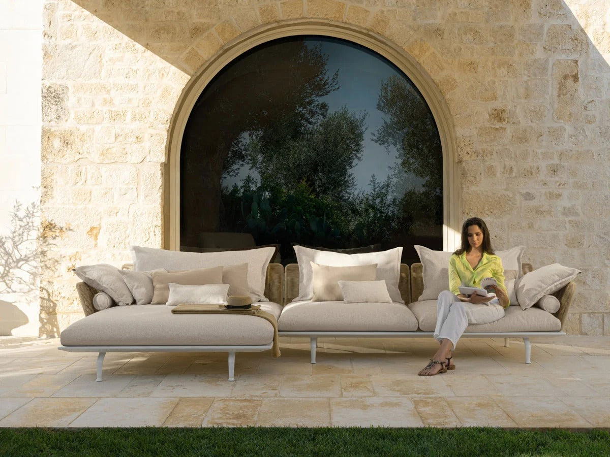 Talenti Cruise Alu Composizione Divano - Bianco / Mambo Sand