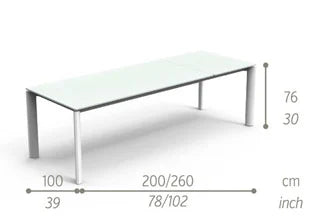 Talenti Milo Tavolo Allungabile 200 → 260 - Grafite