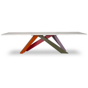 Bonaldo Big Table - Top Laccato Bianco Opaco L.220