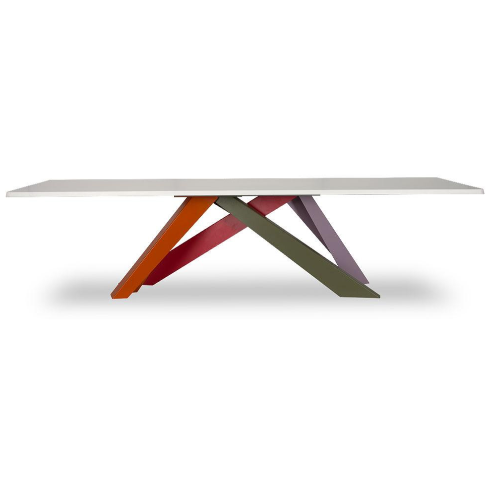 Bonaldo Big Table - Top Laccato Bianco Opaco L.220