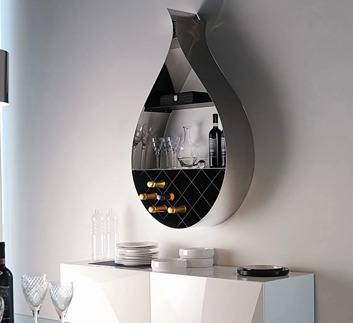 Drop Libreria Portabottiglie - Design Moderno e Polifunzionale | Cattelan Italia