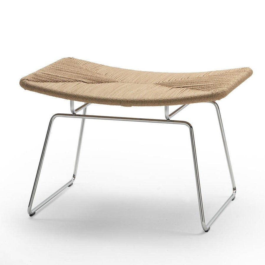 Flexform Echoes Pouf - Metallo Satinato / Paglia di Fiume | Il mio negozio