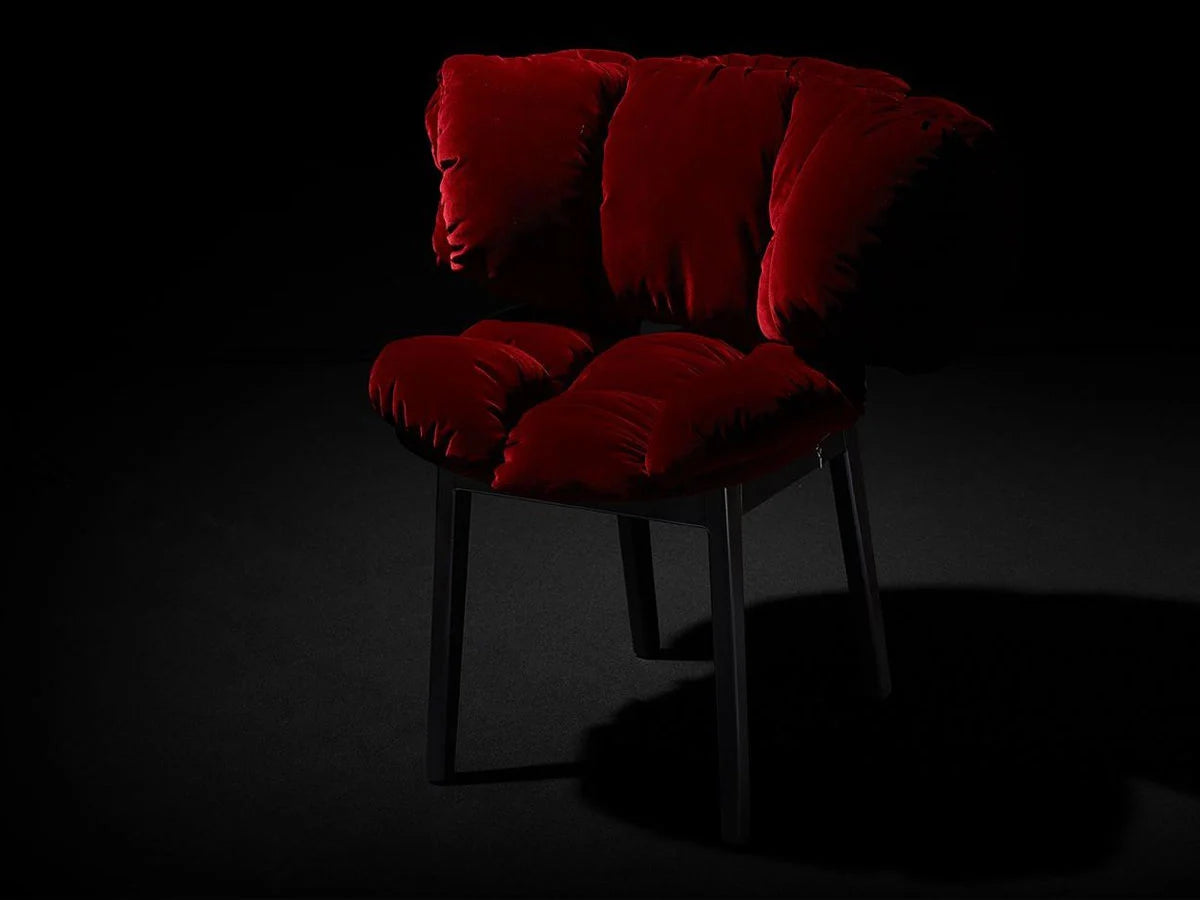 Edra Blue Velvet Sedia | Il mio negozio