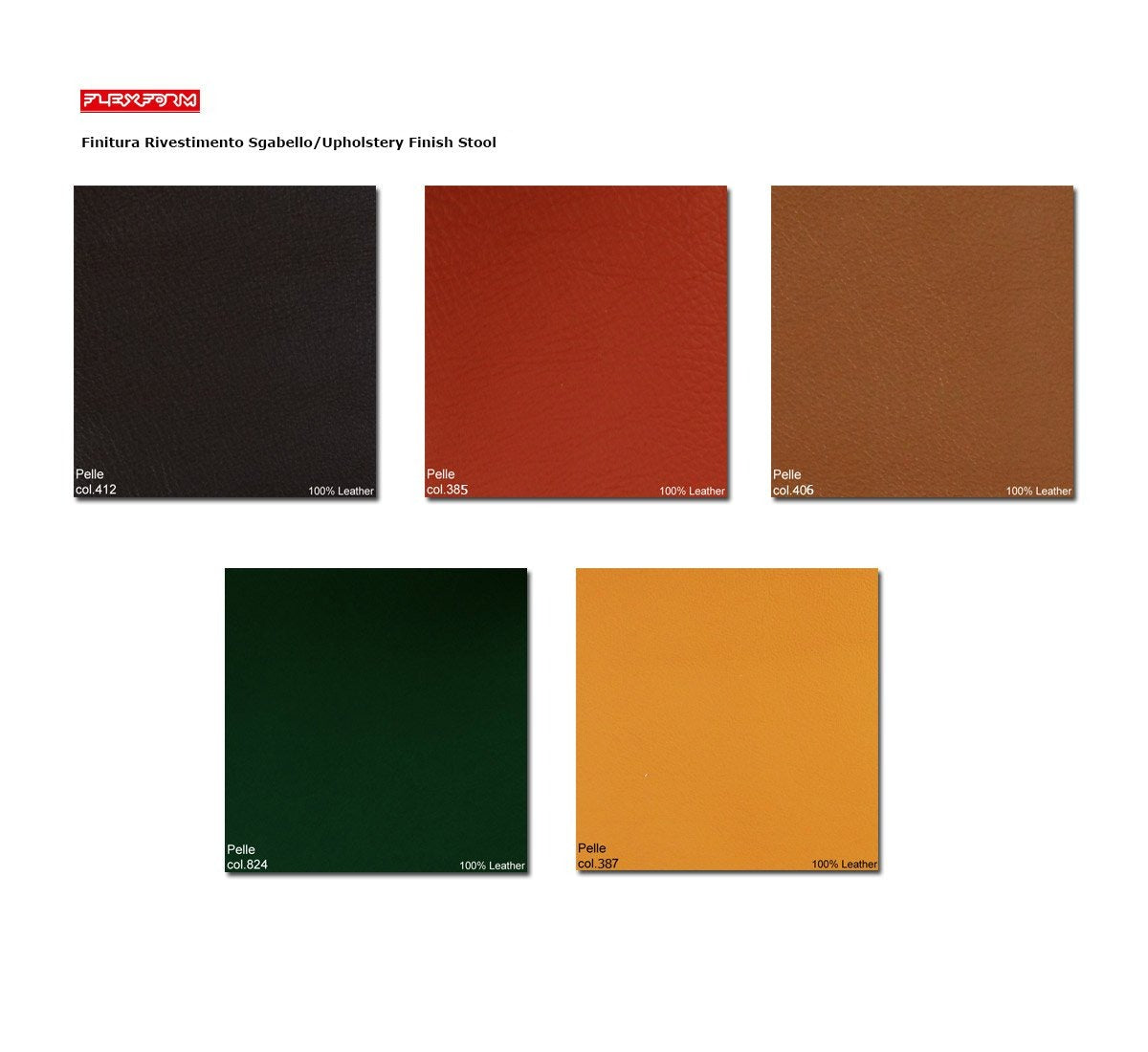 Flexform Feel Good Sgabello In Pelle | Il mio negozio