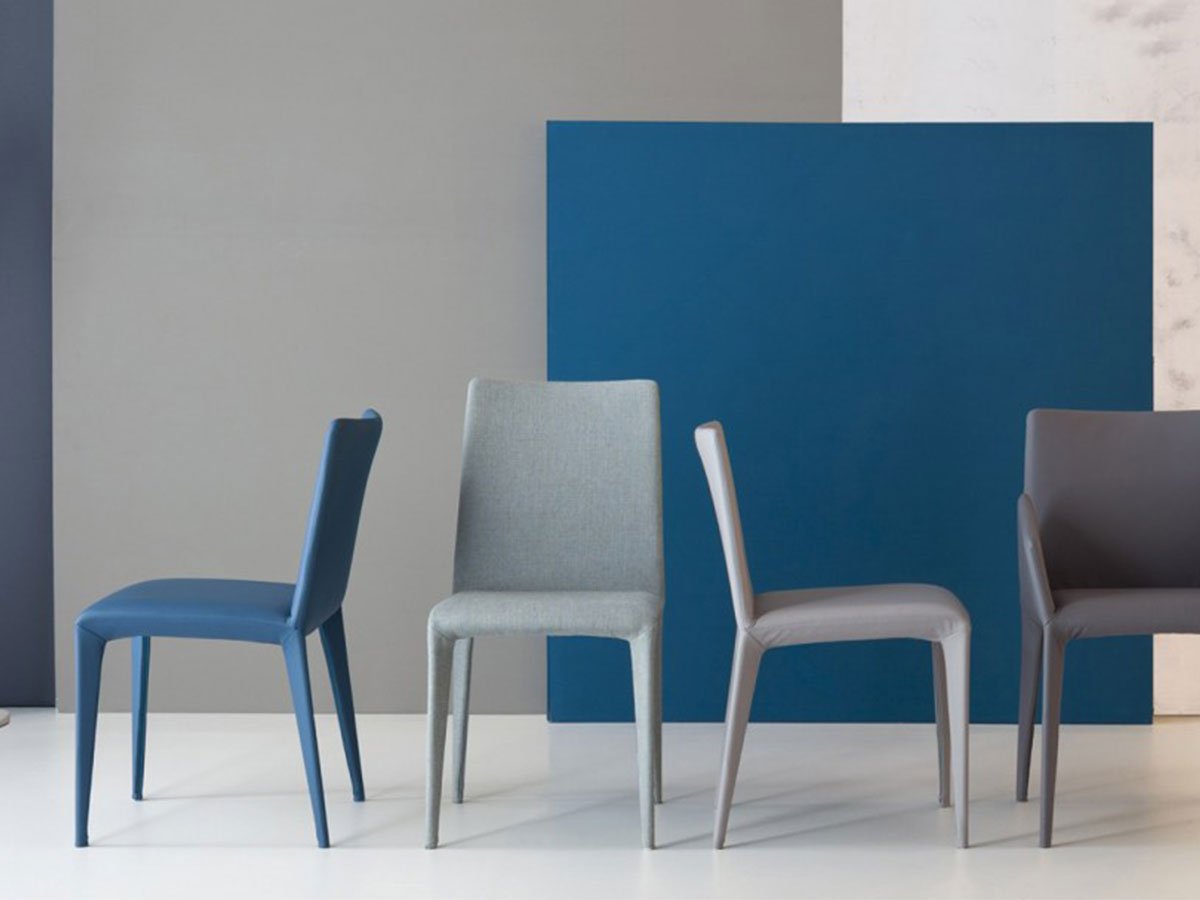 Bonaldo Filly Up Sedia in Eco-pelle Nera - Schienale Alto