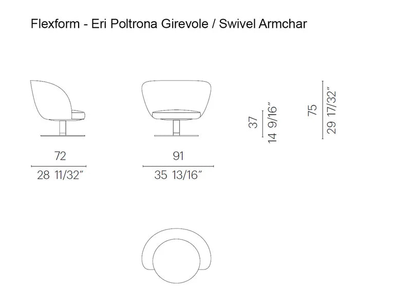 Flexform Eri Poltrona Girevole