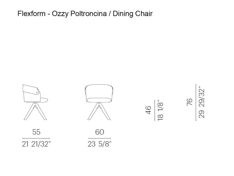 Flexform Ozzy Poltroncina Girevole