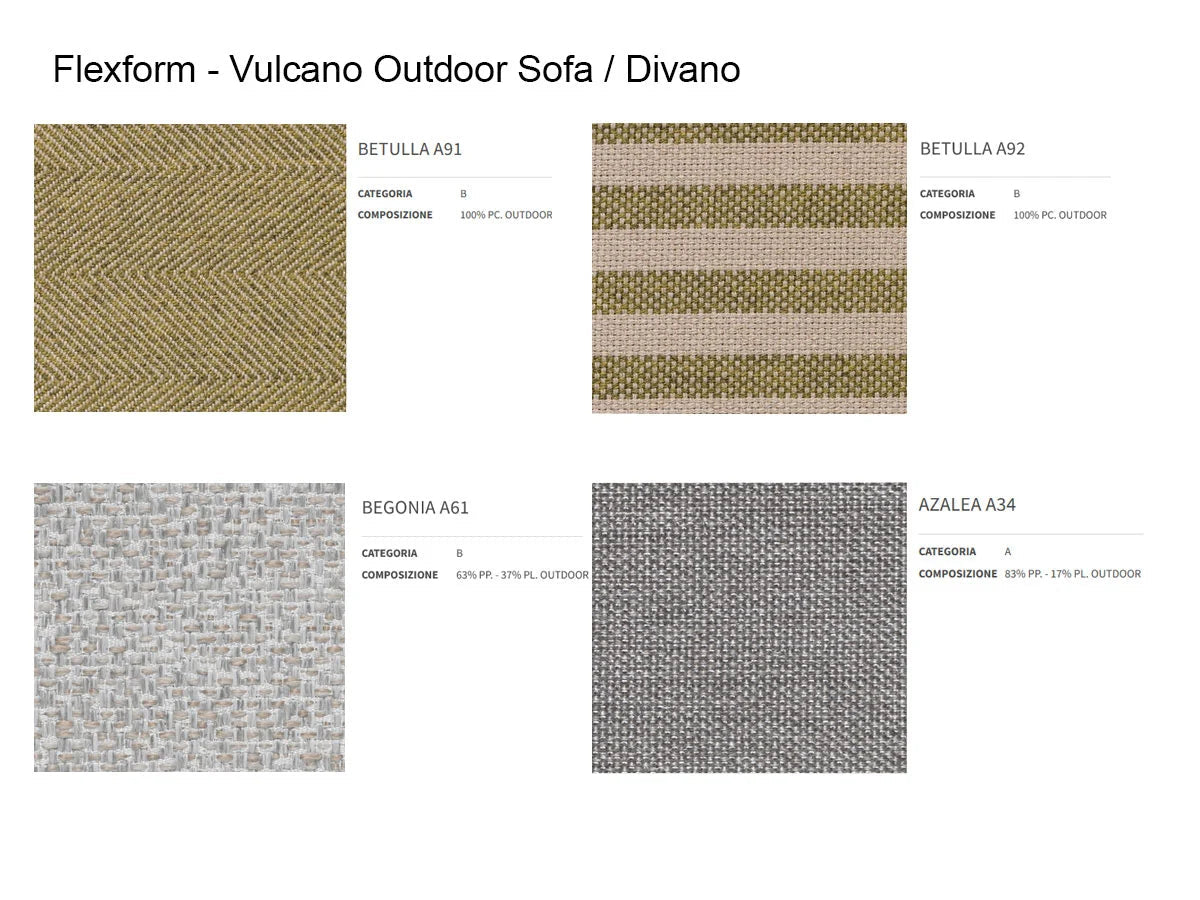 Flexform Vulcano Divano Modulare Outdoor - Azalea A34 | Il mio negozio