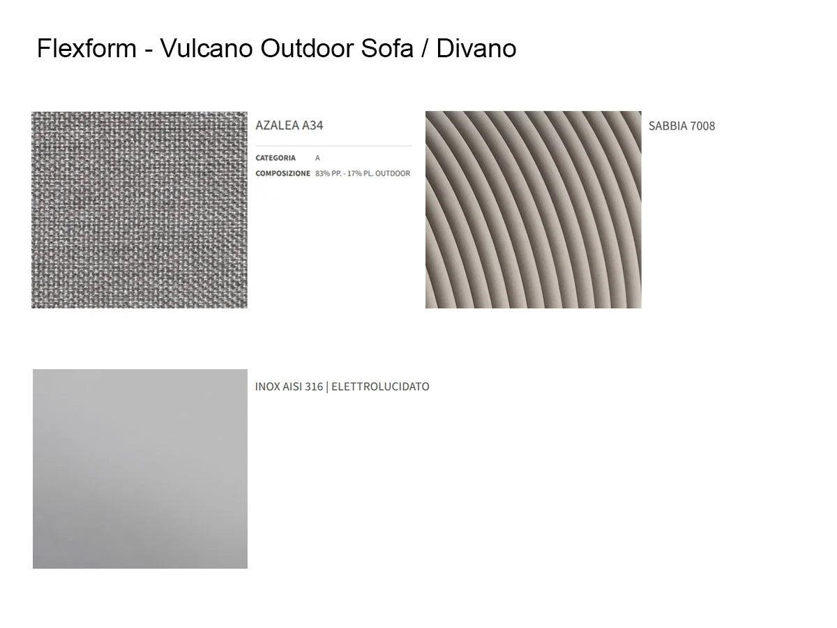 Flexform Vulcano Divano Modulare Outdoor - Azalea A34 | Il mio negozio