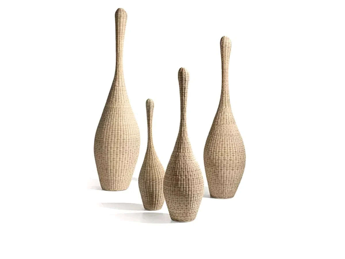 Gervasoni Bolla M Lampada da Terra - Midollino Naturale Mélange | Il mio negozio