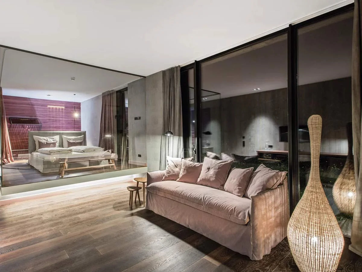 Gervasoni Bolla M Lampada da Terra - Midollino Naturale Mélange | Il mio negozio