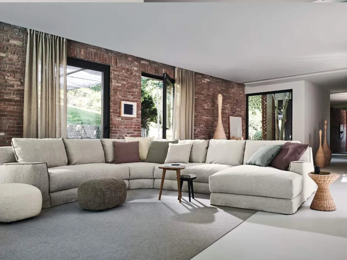 Gervasoni Bolla M Lampada da Terra - Midollino Naturale Mélange | Il mio negozio