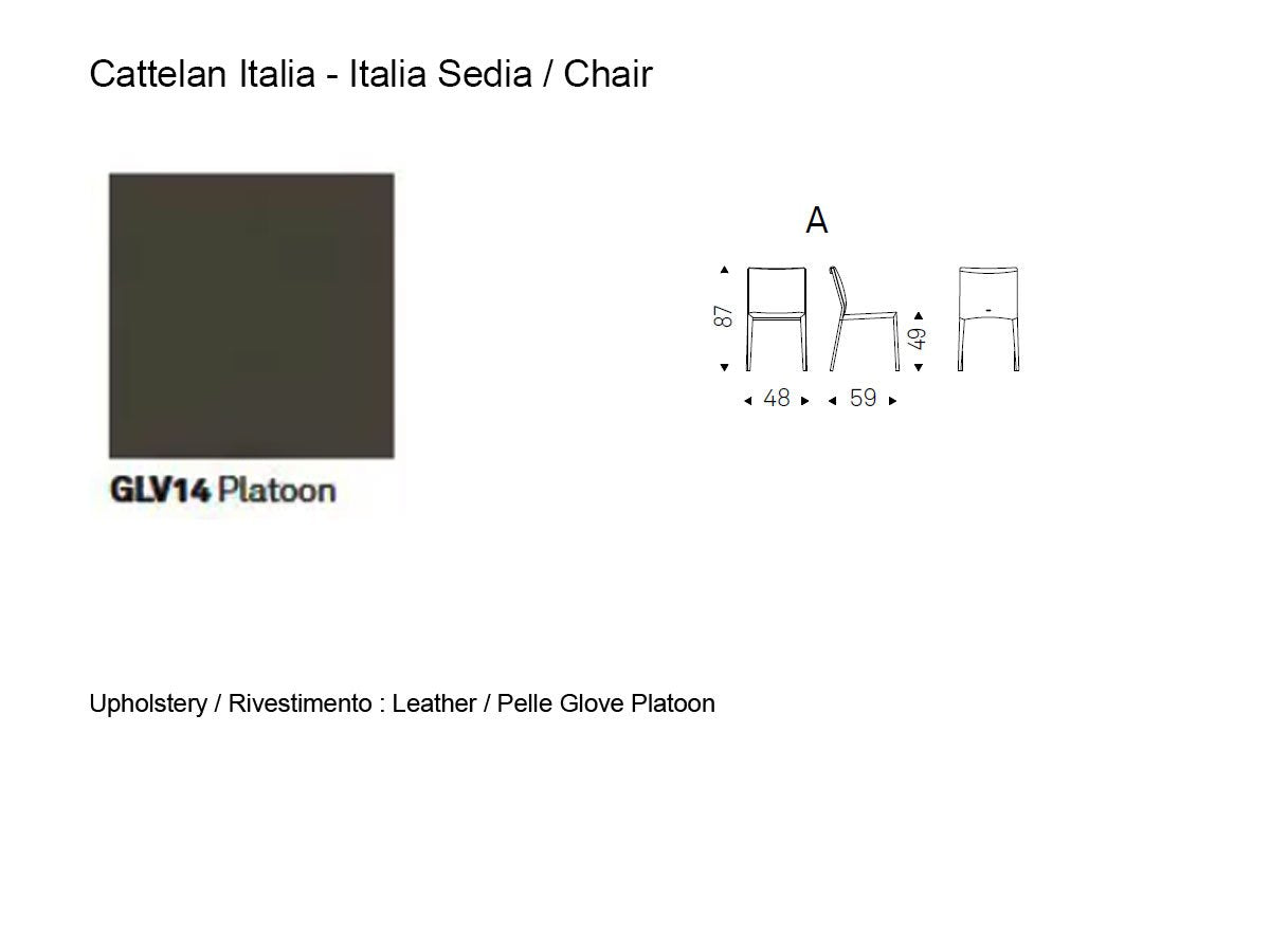 Cattelan Italia Italia Sedia - Pelle Glove Platoon GLV14