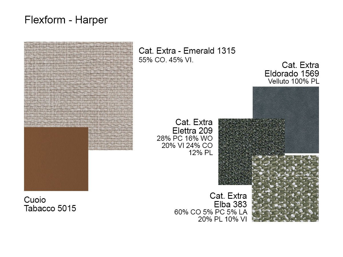 Flexform Harper Composizione Divano – Emerald 1315 | Il mio negozio