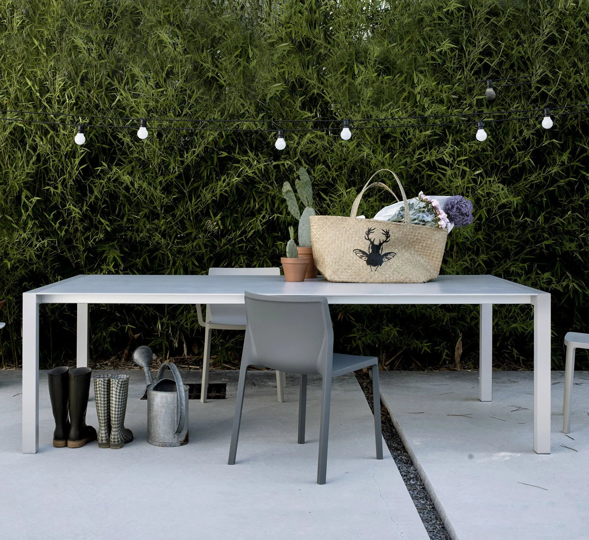 Kristalia Sushi 150x90 Tavolo Outdoor - Alluminio / Fenix NTM Bianco | Il mio negozio