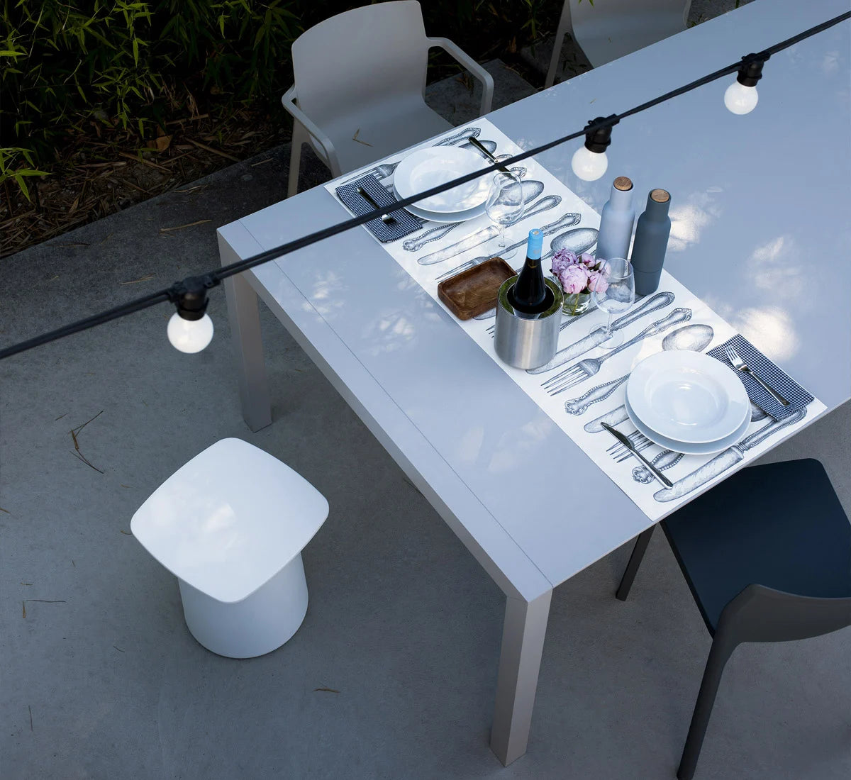 Kristalia Sushi 150x90 Tavolo Outdoor - Alluminio / Fenix NTM Bianco | Il mio negozio