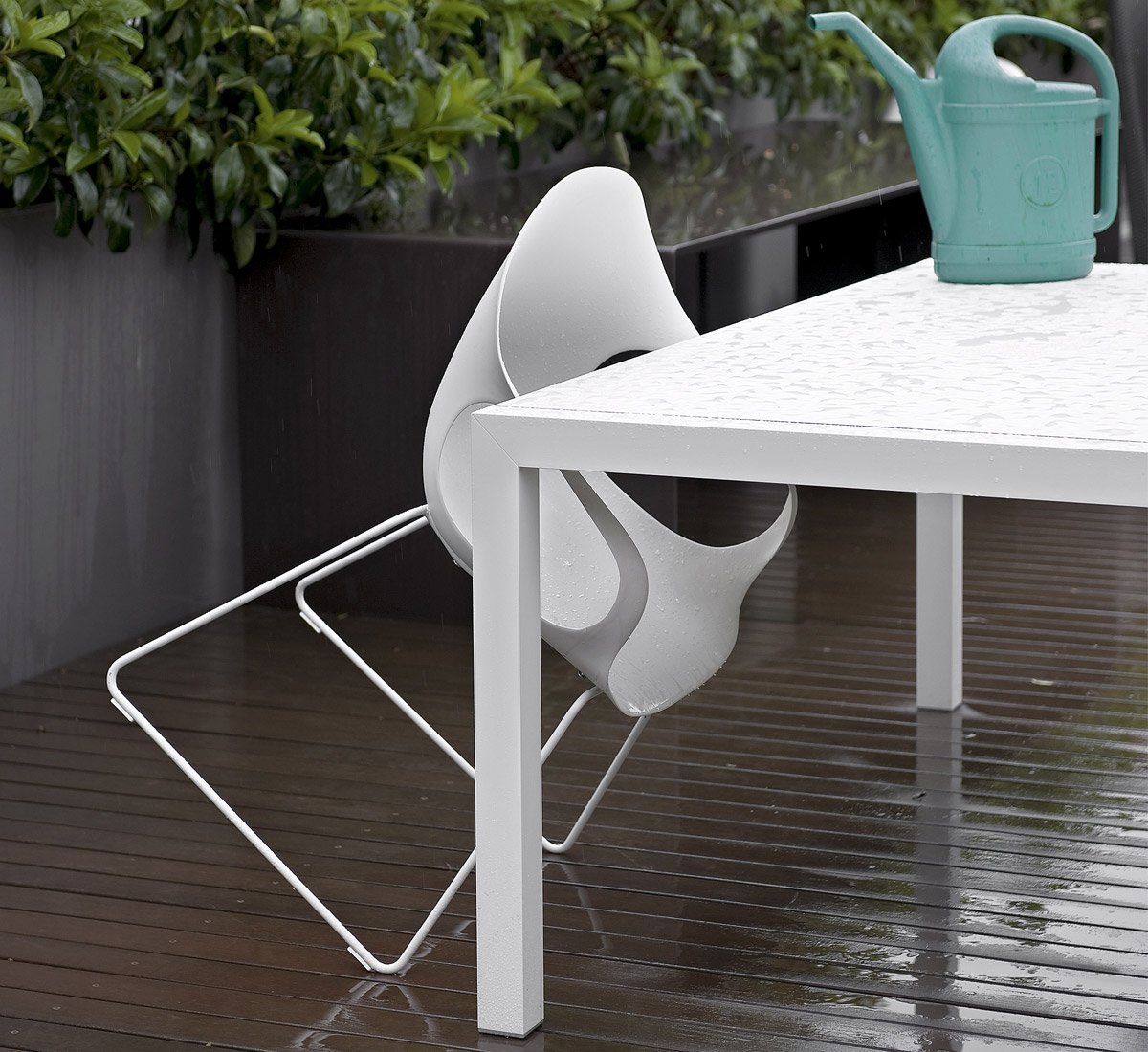 Kristalia Sushi 150x90 Tavolo Outdoor - Alluminio / Fenix NTM Bianco | Il mio negozio