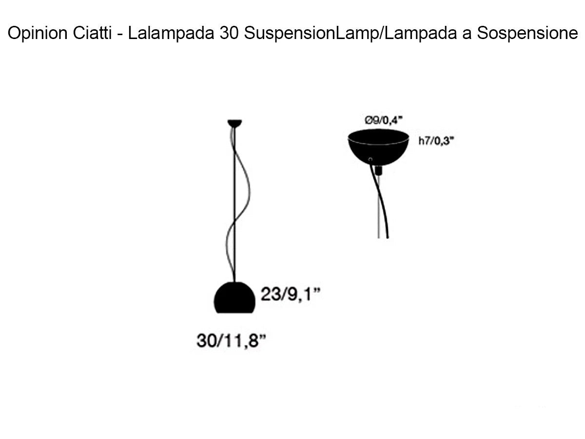 Opinion Ciatti LALampada 30 Lampada a Sospensione