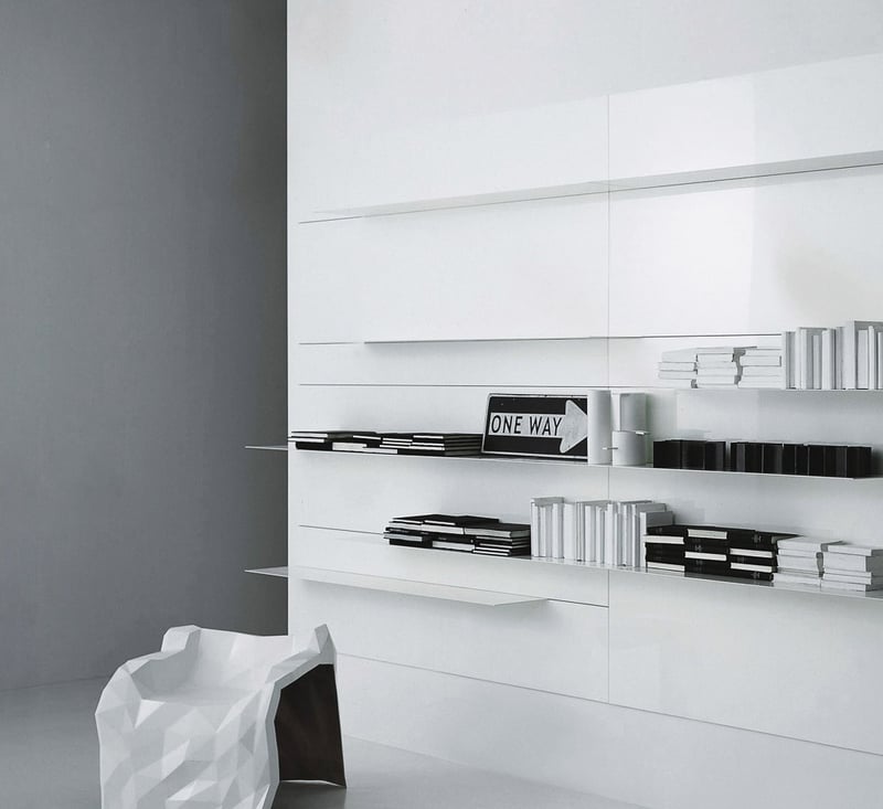 Porro Load-It - Libreria in acciaio verniciato bianco