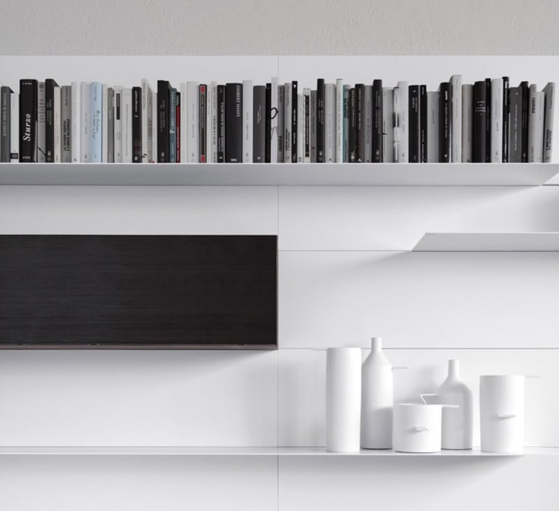 Porro Load-It - Libreria in acciaio verniciato bianco