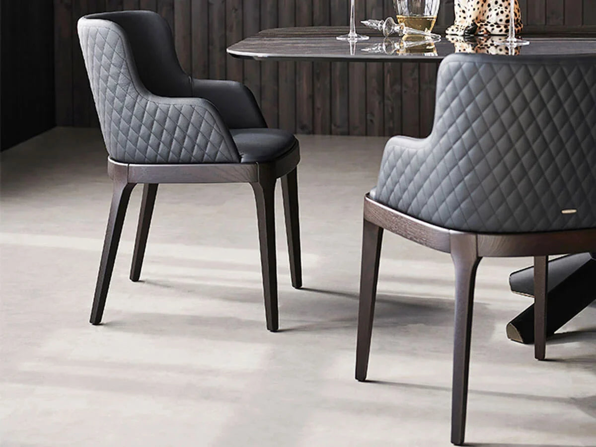 Cattelan Italia Magda Couture Sedia - Pelle Soft frRB 973 Nero | Il mio negozio