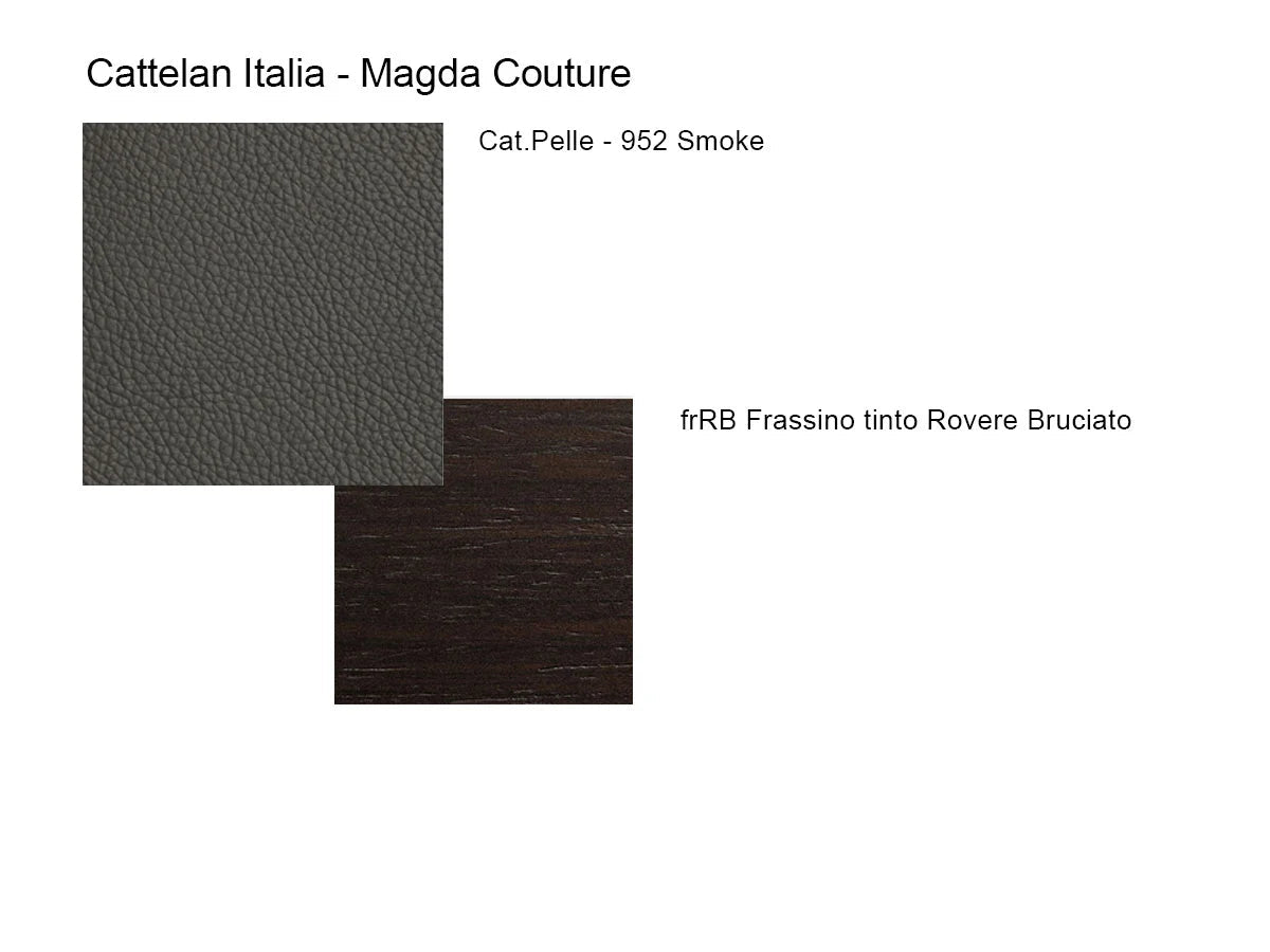 Cattelan Italia Magda Couture Sgabello - Pelle frRB 952 Smoke | Il mio negozio