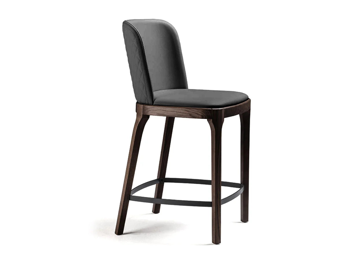 Cattelan Italia Magda Couture Sgabello - Pelle frRB 952 Smoke | Il mio negozio