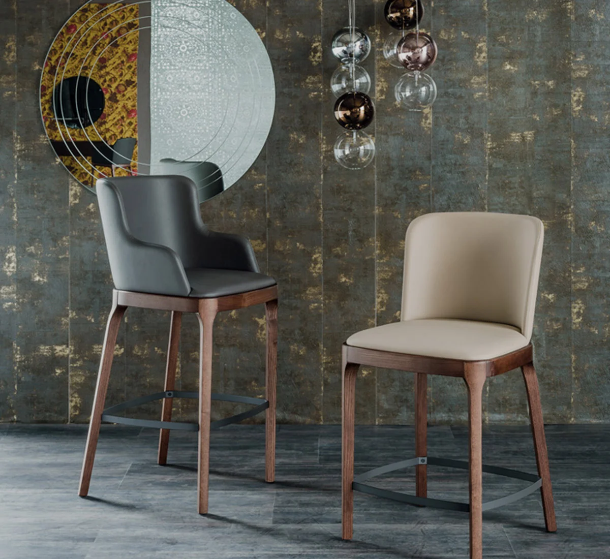 Cattelan Italia Magda Sgabello con Braccioli | Il mio negozio