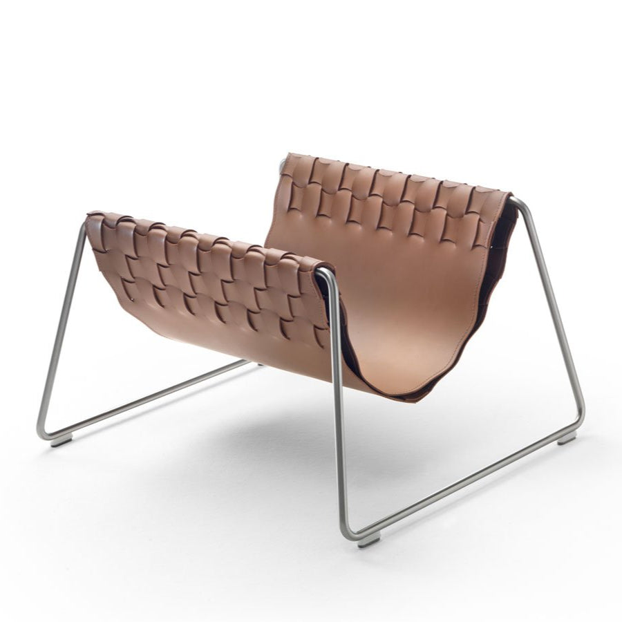 Flexform Mate Portariviste – Metallo Satinato/Cuoio Tabacco 5015 | Il mio negozio