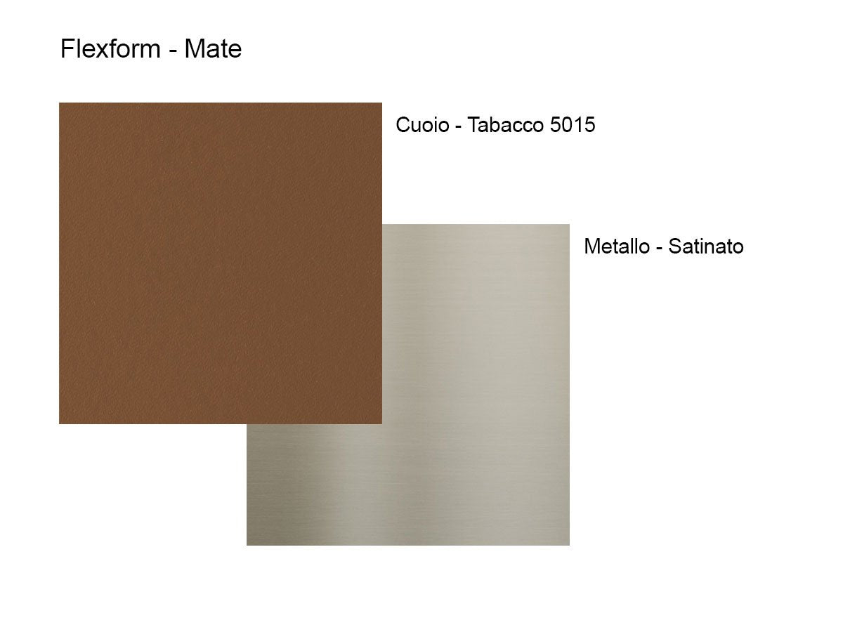 Flexform Mate Portariviste – Metallo Satinato/Cuoio Tabacco 5015 | Il mio negozio
