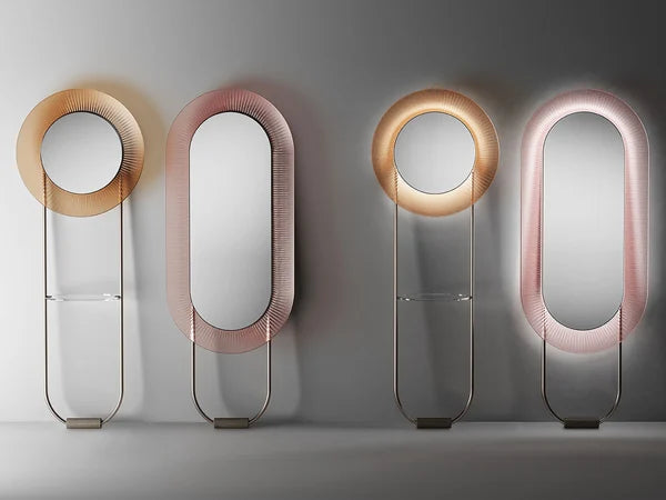 Fiam Kathleen Specchio da Terra - Ovale / Rosa Antico | Il mio negozio