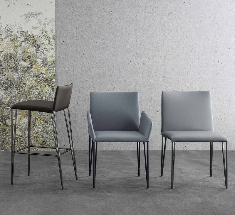 Bonaldo Miss Filly - Sedia in pelle con braccioli