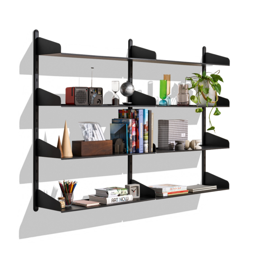 Libreria Shelfy sospesa e moderna in metallo Connubia