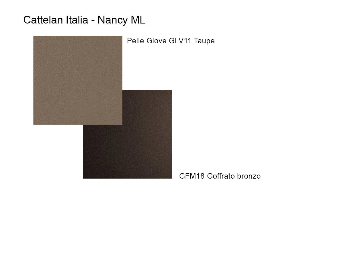 Cattelan Italia Nancy ML Sedia - Pelle Glove GLV11 Talpa / GFM18 | Il mio negozio