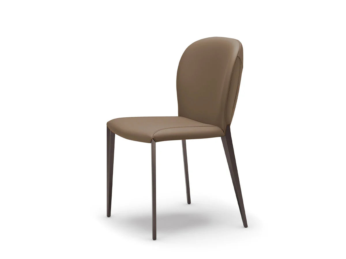 Cattelan Italia Nancy ML Sedia - Pelle Glove GLV11 Talpa / GFM18 | Il mio negozio