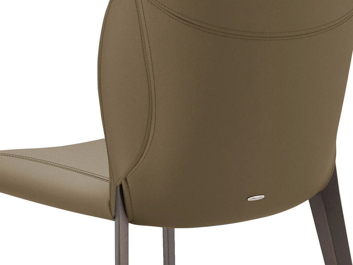 Cattelan Italia Nancy ML Sedia - Pelle Glove GLV11 Talpa / GFM18 | Il mio negozio