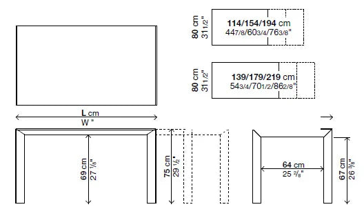 Kristalia Nori Tavolo 90 Allungabile | Il mio negozio