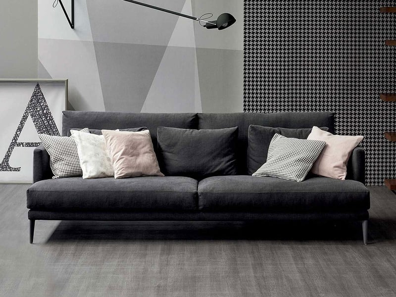 Bonaldo Paraiso 245 - Divano 2 sedute / Piedi Antracite / Rivestimento Cat.800 - 8D54