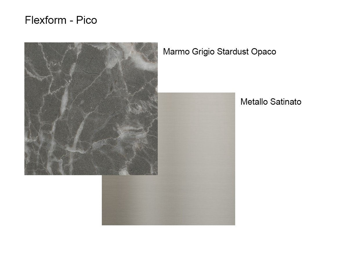 Flexform Pico Tavolino – Marmo Grigio Stardust Opaco / Metallo Satinato | Il mio negozio