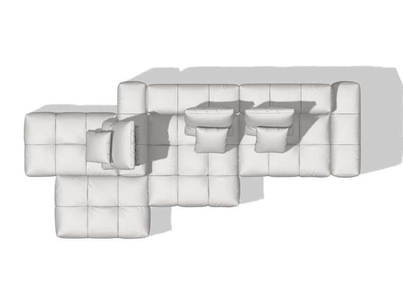 Saba Pixel Composizione Divano - cat. Lusso - Creta col. 2A