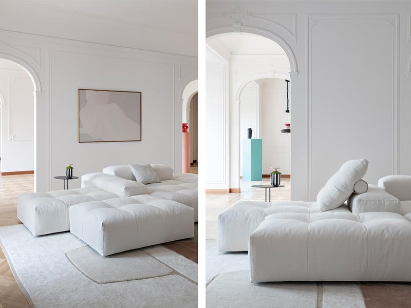 Saba Pixel Composizione Divano - cat. Lusso - Creta col. 2A