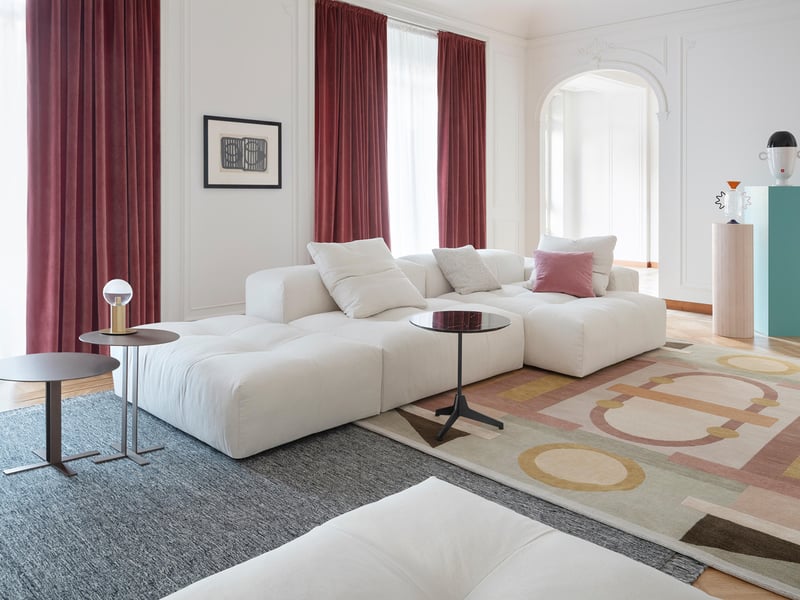 Saba Pixel Composizione Divano - cat. Lusso - Creta col. 2A