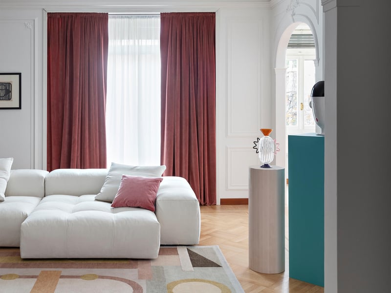 Saba Pixel Composizione Divano - cat. Lusso - Creta col. 2A